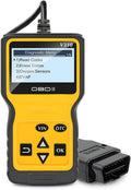 OBD2 Scanner Code Reader for Car Check Engine, Yellow | CAN Diagnostic Tool, Read and Erase Fault Codes, Probe for