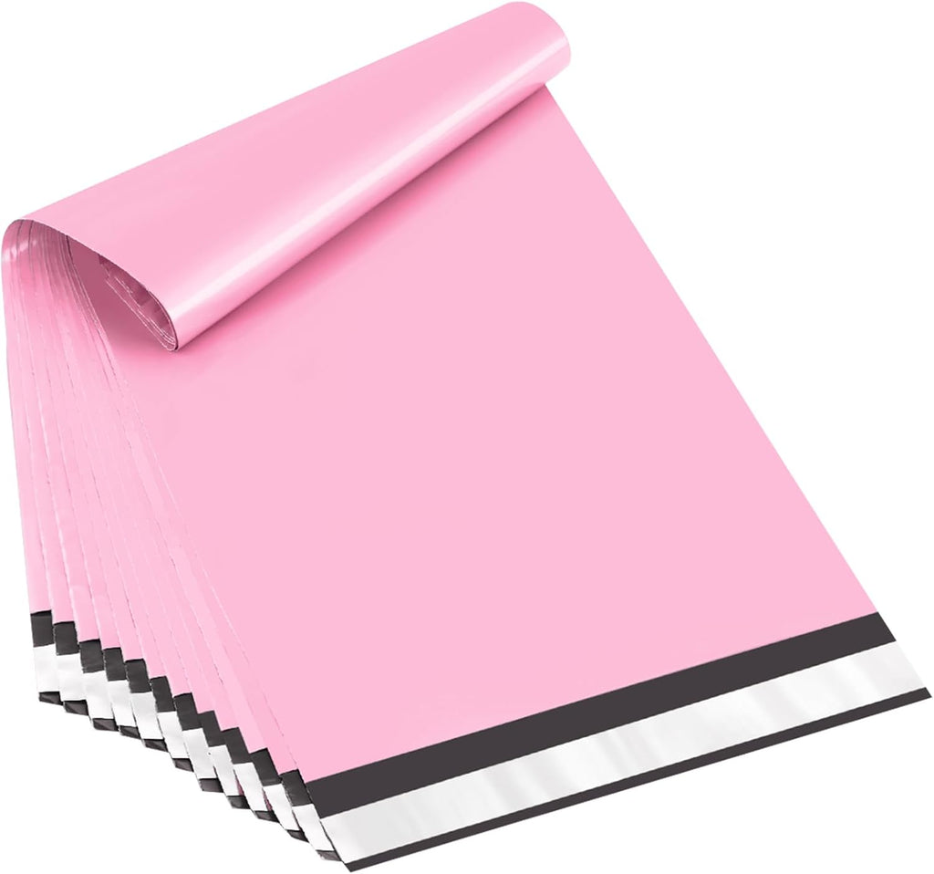 Large Poly Mailers 17.7x22 Inch Light Pink 50 Pack Shipping Bags