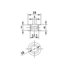 WINSINN GT2 Idler Pulley - 20 Toothless, 3mm Bore, for 6mm Width Timing Belt, Aluminum - Ideal for 3D Printers, CNC Machines (5-Pack)