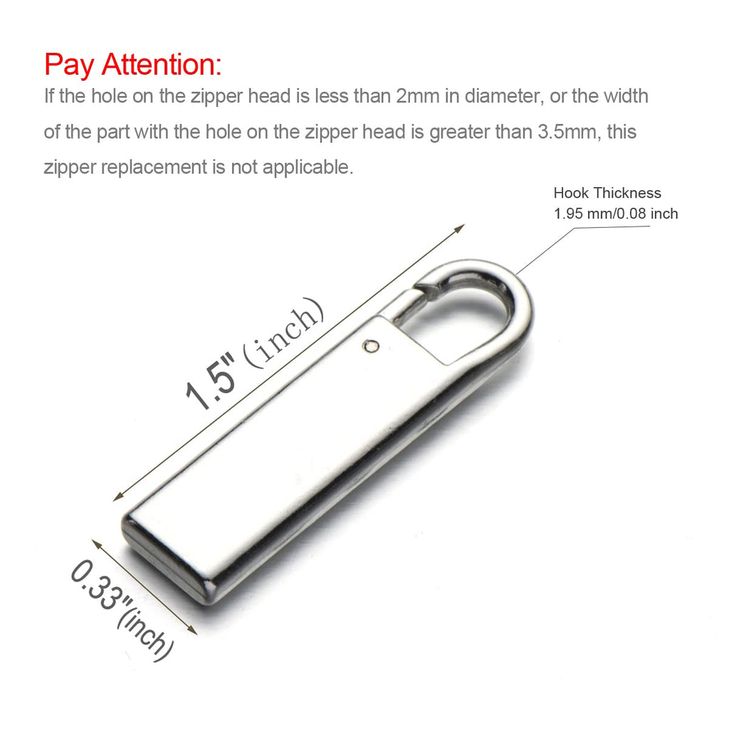 Metal Zipper Pull Replacement for Suitcases Luggage