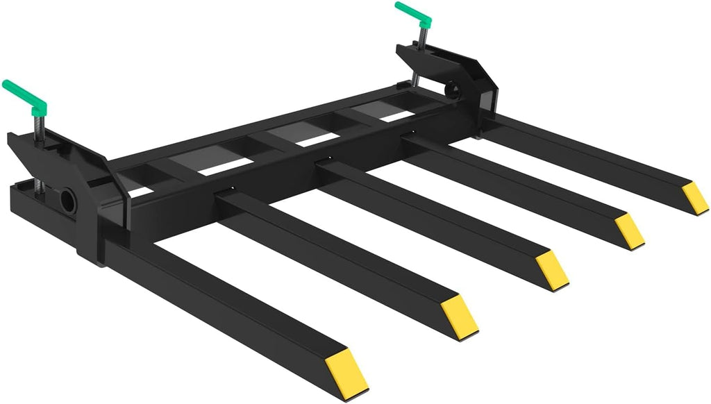 48" Clamp On Debris Forks, 2500 lbs Capacity Heavy Duty Clamp On Pallet Forks Bucket Attachments for Loader Bucket