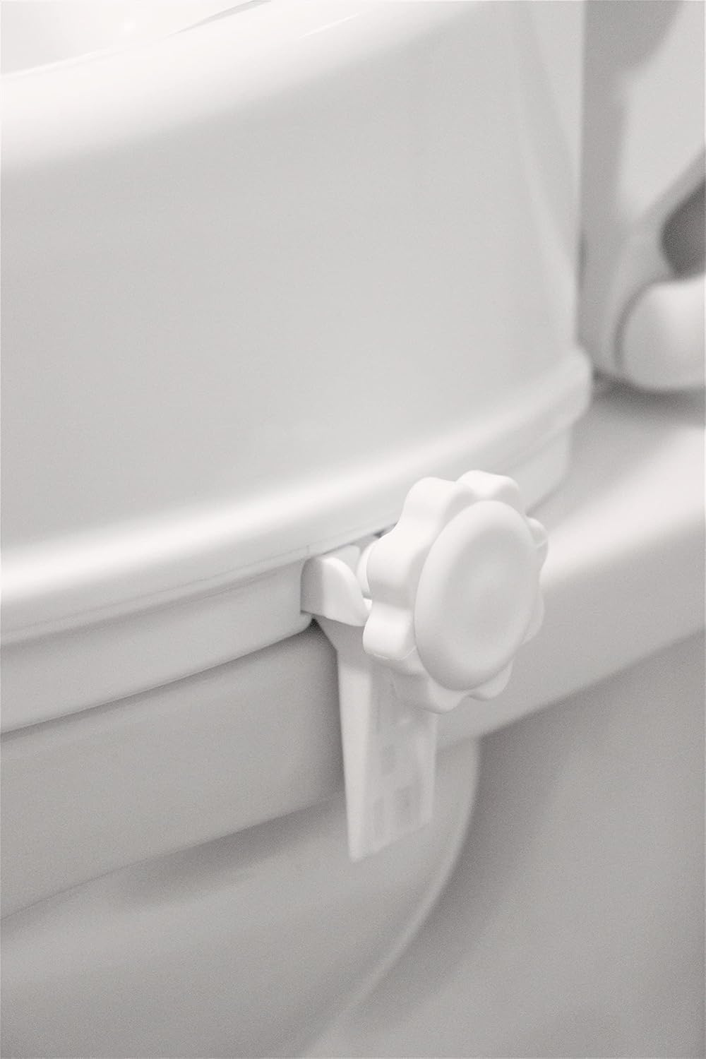 Raised Toilet Seat with Lid for Elderly 4" High, Fits Round and Elongated up to 15" Wide, Commode Seat with Sturdy