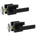 Black Door Handle Interior Levers, Keyless Privacy Door Lock 2 Pack