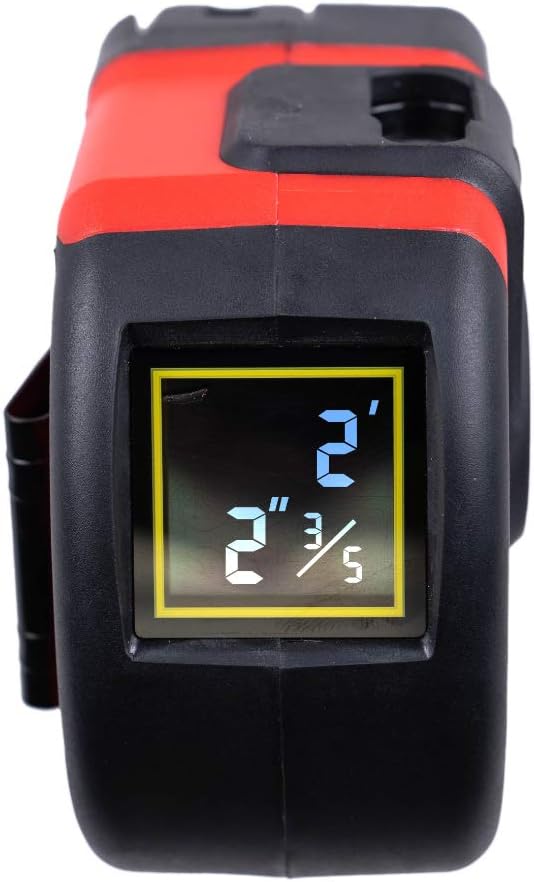 LTM2X Laser Tape Measure 2-in-1, 65 Ft Laser Measure and 16 Ft Tape Measure with Large, Easy Read Backlit Digital