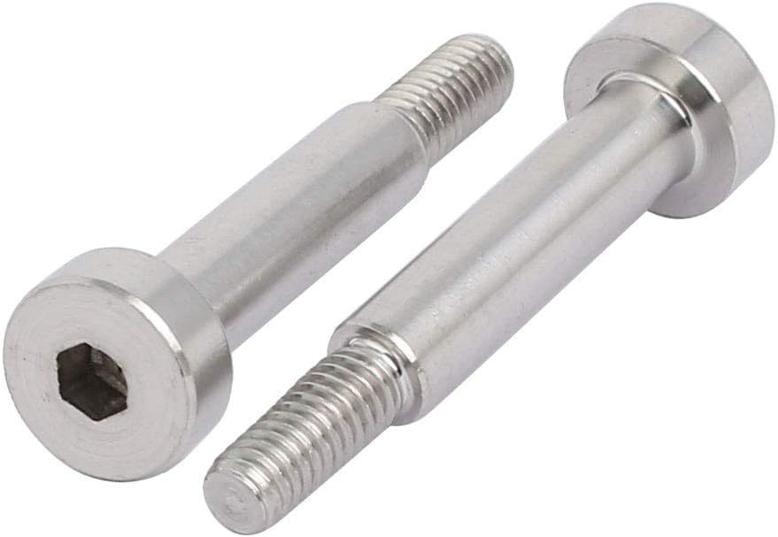 uxcell 5pcs 304 Stainless Steel Hex Socket Shoulder Bolt 5mm Shoulder Dia 20mm Shoulder Length M4 Thread
