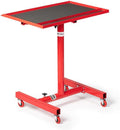 Adjustable Rolling Workshop Table, 200 LB Capacity, Red Finish, Mobile Workstation for Shops, Garages, Repair Shops