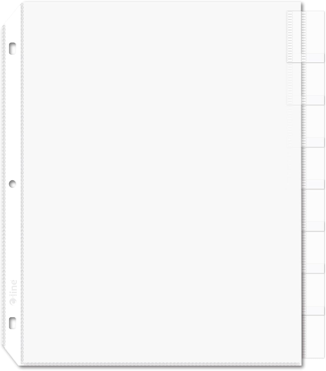Sheet Protectors with Index Tabs, Clear Tabs, 2", 11 x 8.5, 8/Set