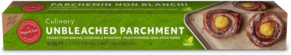 Unbleached Parchment Paper Nonstick 15" x 33' 41 sq ft