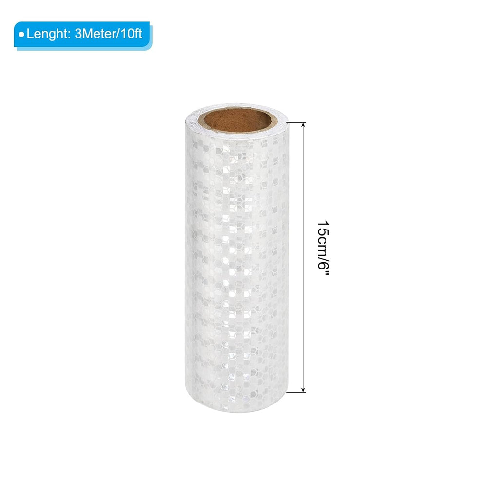 Reflective Tape, 6 Inch x 10 FT Waterproof High Visibility Self-Adhesive Warning Safety Tape Reflective Stickers