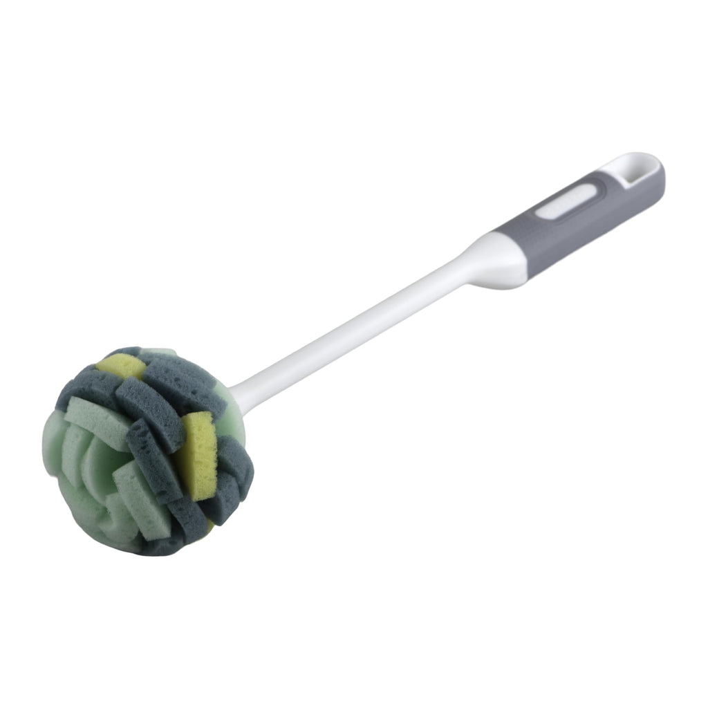 Kitchen Sponge Dish Brush, 12.87" x 3.5" x 3.12", Multicolor