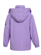Kids Waterproof Rain Jacket Mesh Lined Purple 10-12T