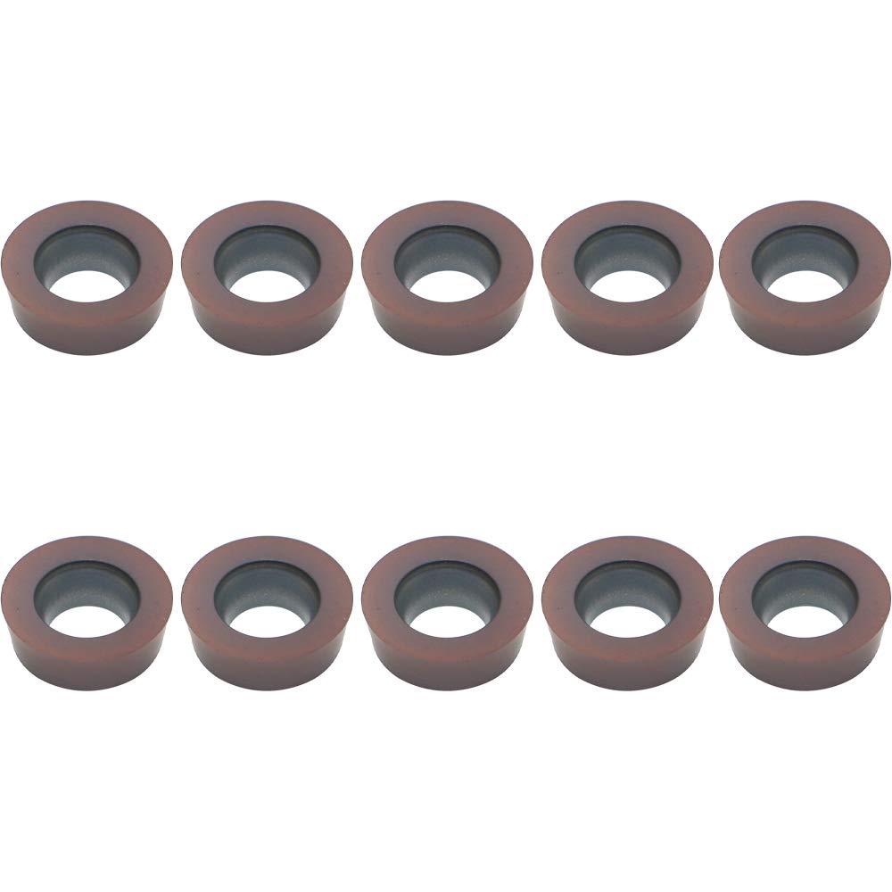 Carbide Milling Insert Round RPMW1003 MO (R5) CNC Milling Machine Indexable Milling Insert, Multilayer Coated Lathe Tool Insert,Suitable for Processing Steel and Stainless Steel.10 Pieces/Box