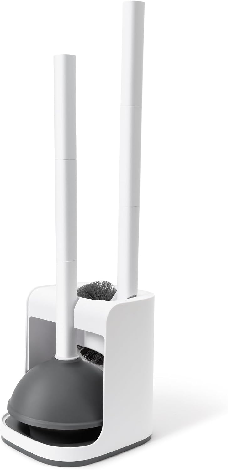 Toilet Brush and Plunger Set Hidden | S-Shaped Toilet Brush Plunger Combo, Perfect for Homes, Apartments & Bathrooms