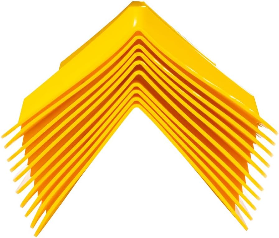 4 Pack 8"x8"x24" Yellow Flatbed Corner Protector - V Shaped Edge Guard for Tie-Down Winch & Ratchet Straps - Plastic