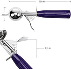 TOPKITCHEN Commercial-Grade Ice Cream Scoop 0.75 oz, 18/8 Stainless Steel Cookie Scoop with Plastic Handle, Portion