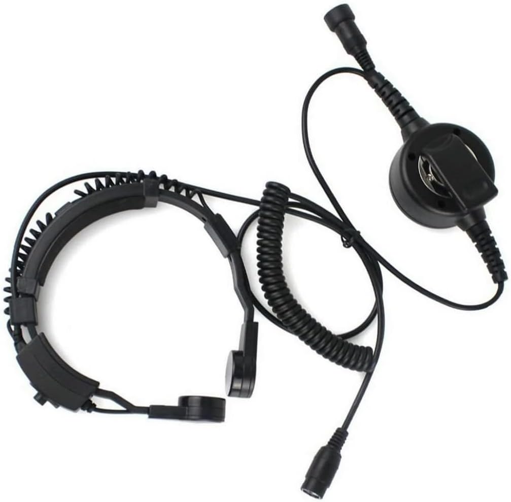 Tactical Throat Mic with Finger PTT Compatible for Baofeng Kenwood Earpiece | Compatible with BaoFeng UV-5RMini
