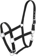 Tough1 Nylon Horse Halter with Satin Hardware