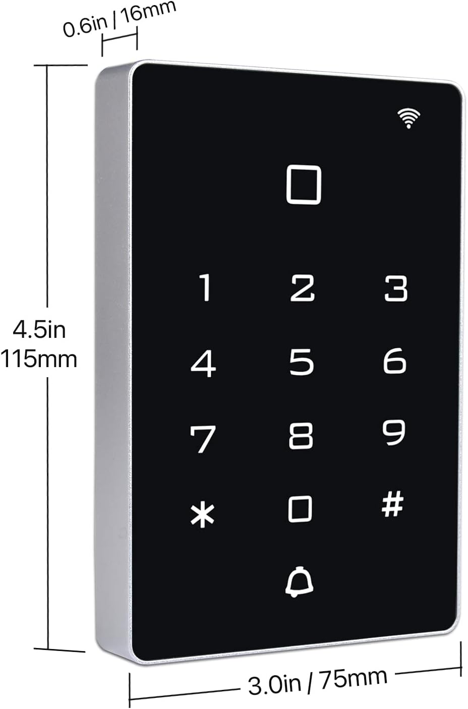 Wireless WiFi Access Control Keypad, Tuya Door Access Control System | 2000 Users Password Code Keypad for Gate