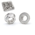 #10-24 Flange Nut,50 Pcs,304 Stainless Steel Hex Serrated Flange Lock Nut