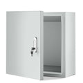 Steel Electrical Enclosure, 12 x 10 x 6'' Outdoor Wall-Mounted Weatherproof Box, Lockable Lid & Integrated Mounting Plate for Industrial/Commercial Electrical Installations