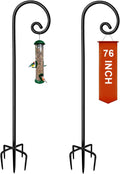 76 Inch Shepherds Hooks for Outdoor Hanging Plant, 2 Pcs