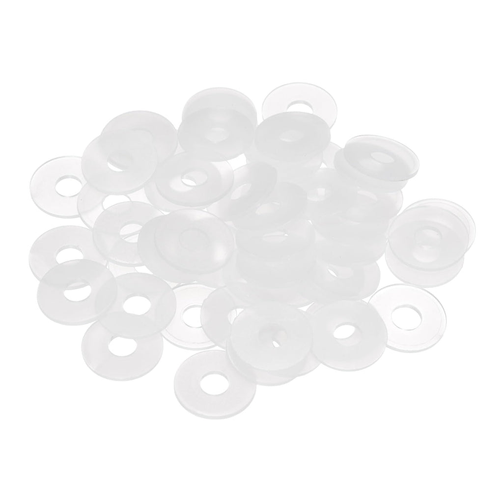 55 Pcs Nylon Flat Washer M5 5mm ID 15mm OD 1mm THK