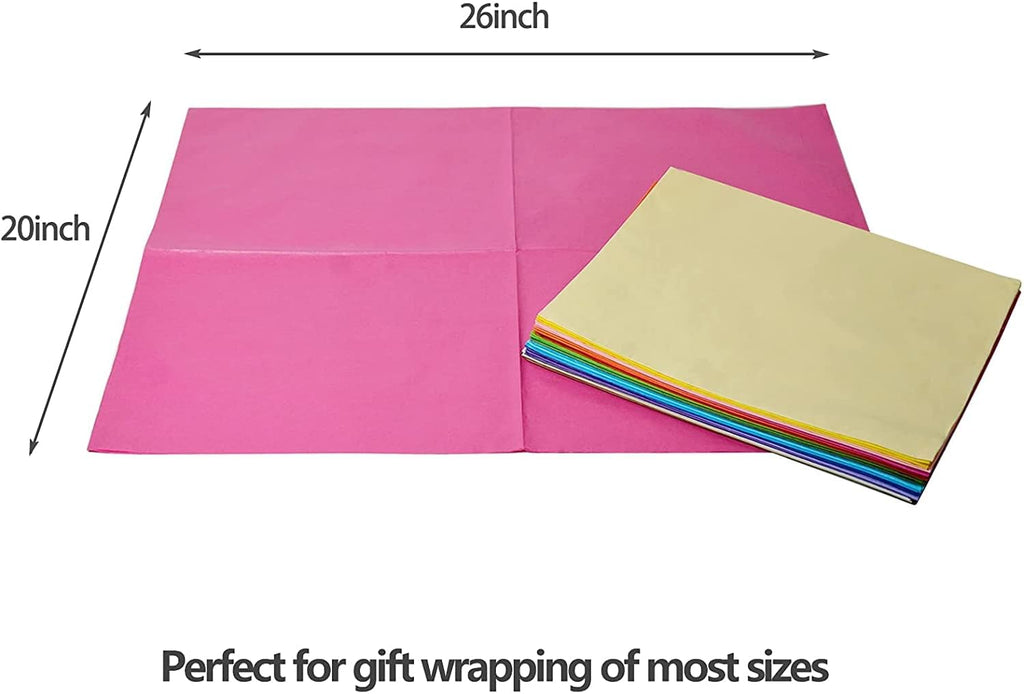 150 Sheets 20 x 26 Tissue Paper for Gift Bags 30 Rainbow Colors