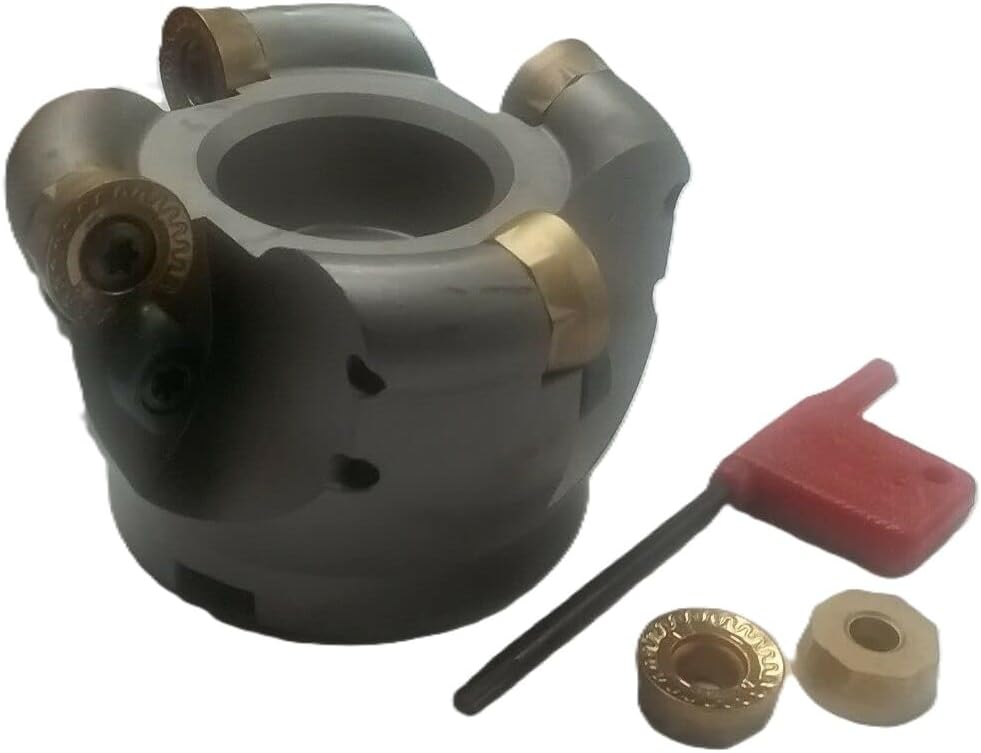 3" face mill R200, w. 4 Sandvik RCKT1606 Round inserts #506-RCKT16-3