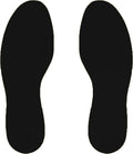 9.5" Black Footprints for 5S Lean Organization Floor Marking,Industrial Adhesive with Removable Liner,Ideal for