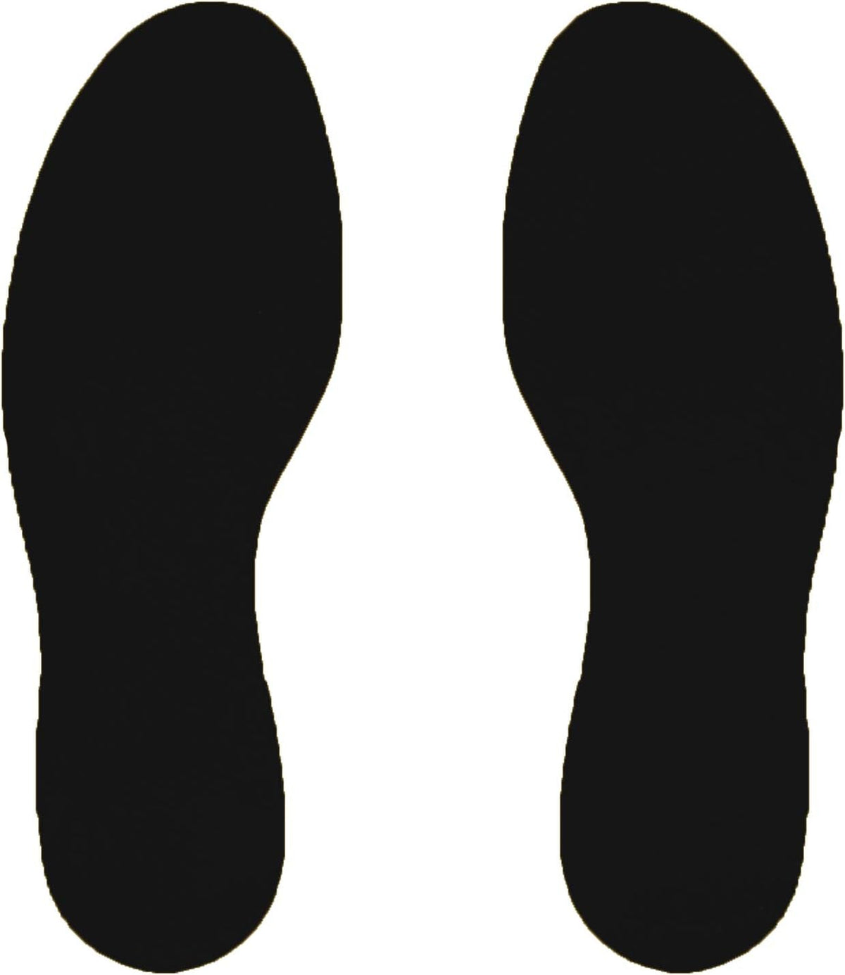 9.5" Black Footprints for 5S Lean Organization Floor Marking,Industrial Adhesive with Removable Liner,Ideal for