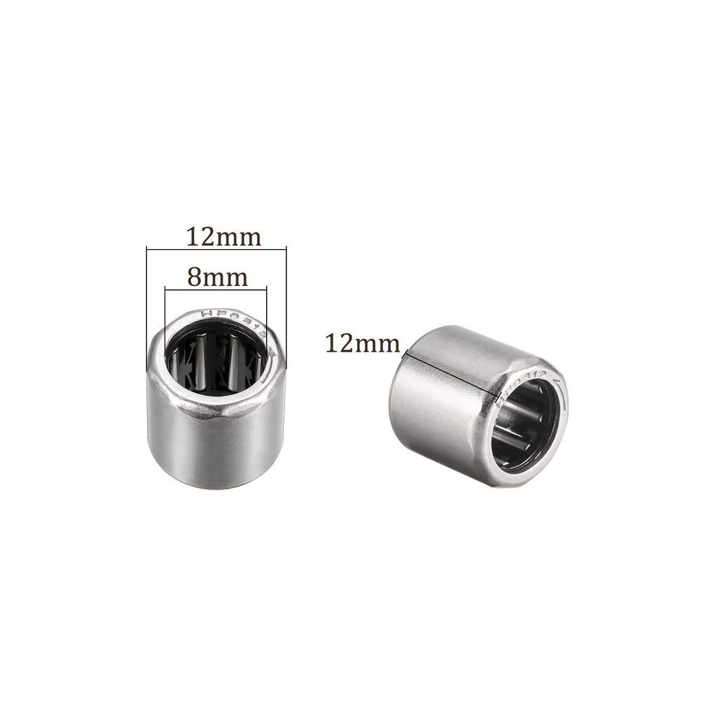 Kozelo 5pcs HF0812 Needle Roller Bearings - [8mm x 12mm x 12mm] One Way Clutch Bearing for Transmission Use, Chrome Steel Rollers