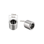 Kozelo 5pcs HF0812 Needle Roller Bearings - [8mm x 12mm x 12mm] One Way Clutch Bearing for Transmission Use, Chrome Steel Rollers