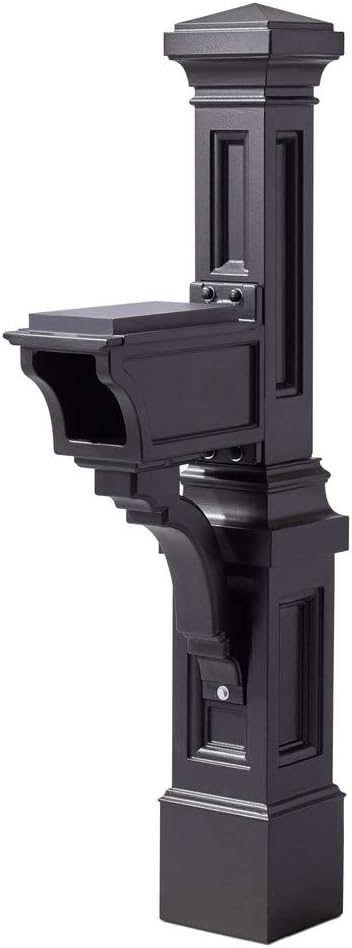 Atherton Mail Post, Mailbox Not Included, Weather Resistant, Large Outdoor Mailbox Post, Made of Durable Plastic