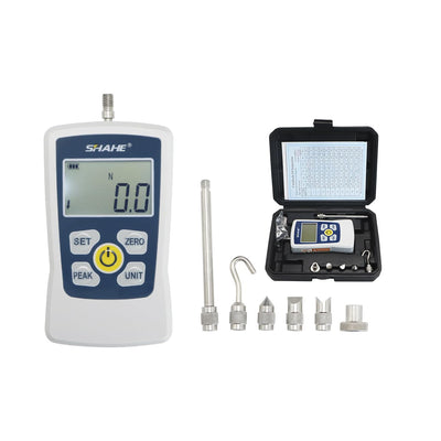 10N Digital Force Gauge Push Pull Gauge Portable Force Meter with Units N/LB/Kg/Oz, Storage Case, Auto Backlight LCD, Auto Power-Off, Buzzer Alarm Function,Battery Included AMF-10