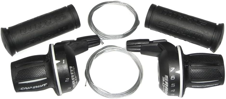 SRAM 3.0 Comp Twist 3x7-Speed Mountain Bike Shifter Set - Compatible with S