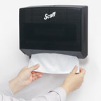 Scottfold Folded Paper Towel Dispenser, Black (09215)