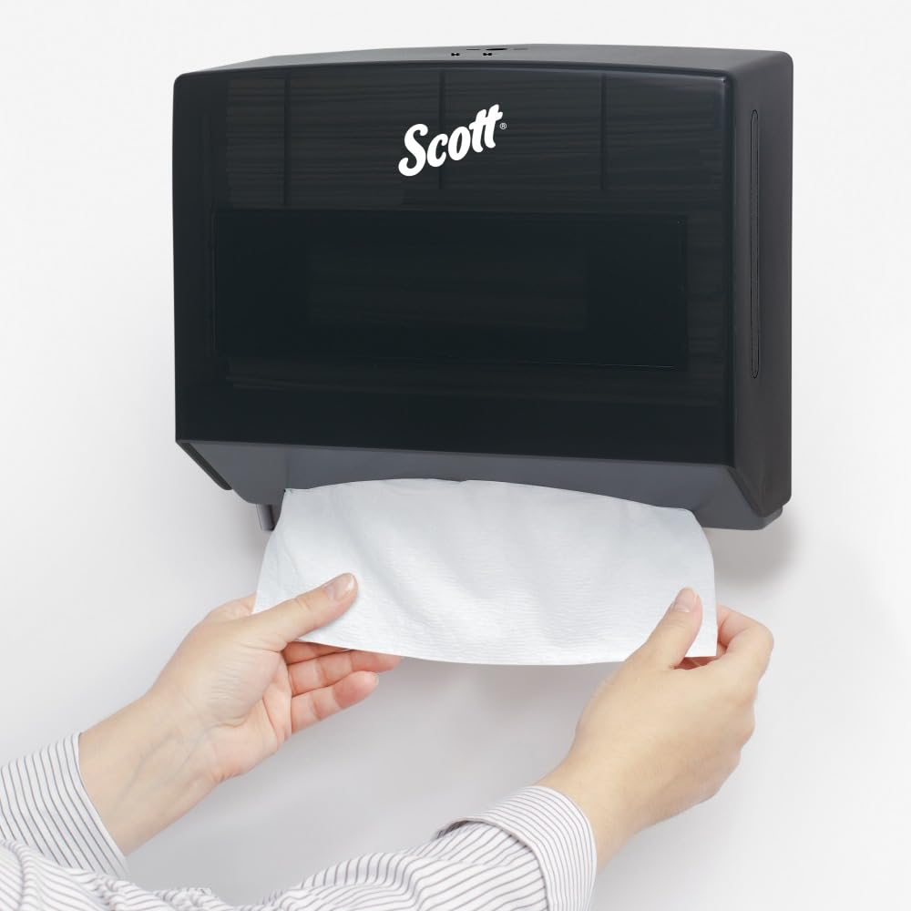 Scottfold Folded Paper Towel Dispenser, Black (09215)