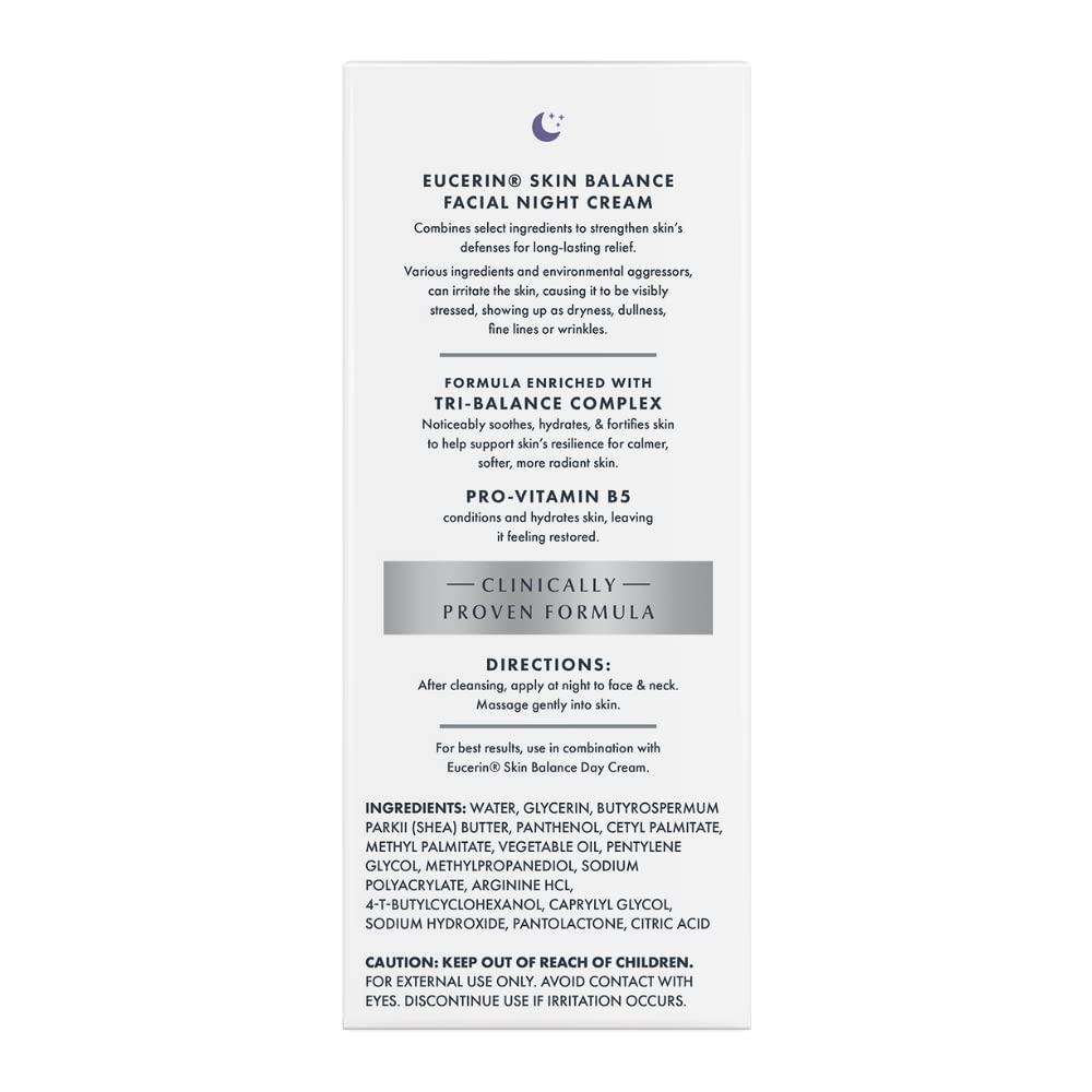 Skin Balance Night Cream, Sensitive Skin Face Moisturizer, 1.7 OZ | Sensitive Skin Face Moisturizer Enriched with