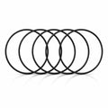 AS-252 Nitrile (Buna-N) O-Rings, 90A Durometer, 5.234" ID x 0.139" CS (5-1/4" ID x 1/8" CS), -40°F to +248°F, for Large housings, Pump Covers & Heavy-Duty Hydraulic Systems, 5 Pack