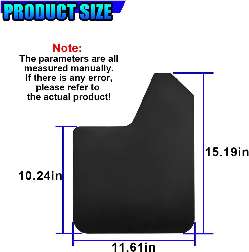 4PCS Universal Car Mud Flaps Set, Flexible Bendable Mudguard Automotive Front & Rear Splash Guards with Screws