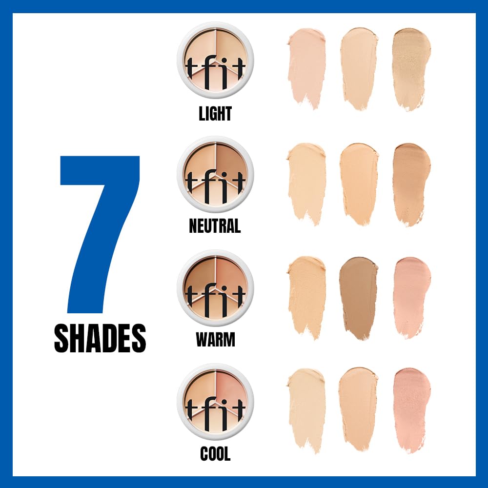 3 Color Concealer Cream Palette Full Coverage 0.52 Ounce 03 Cool