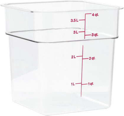 4SFSCW135 CamSquare Square Food Storage Container (4-Quart, Polycarbonate, NSF)