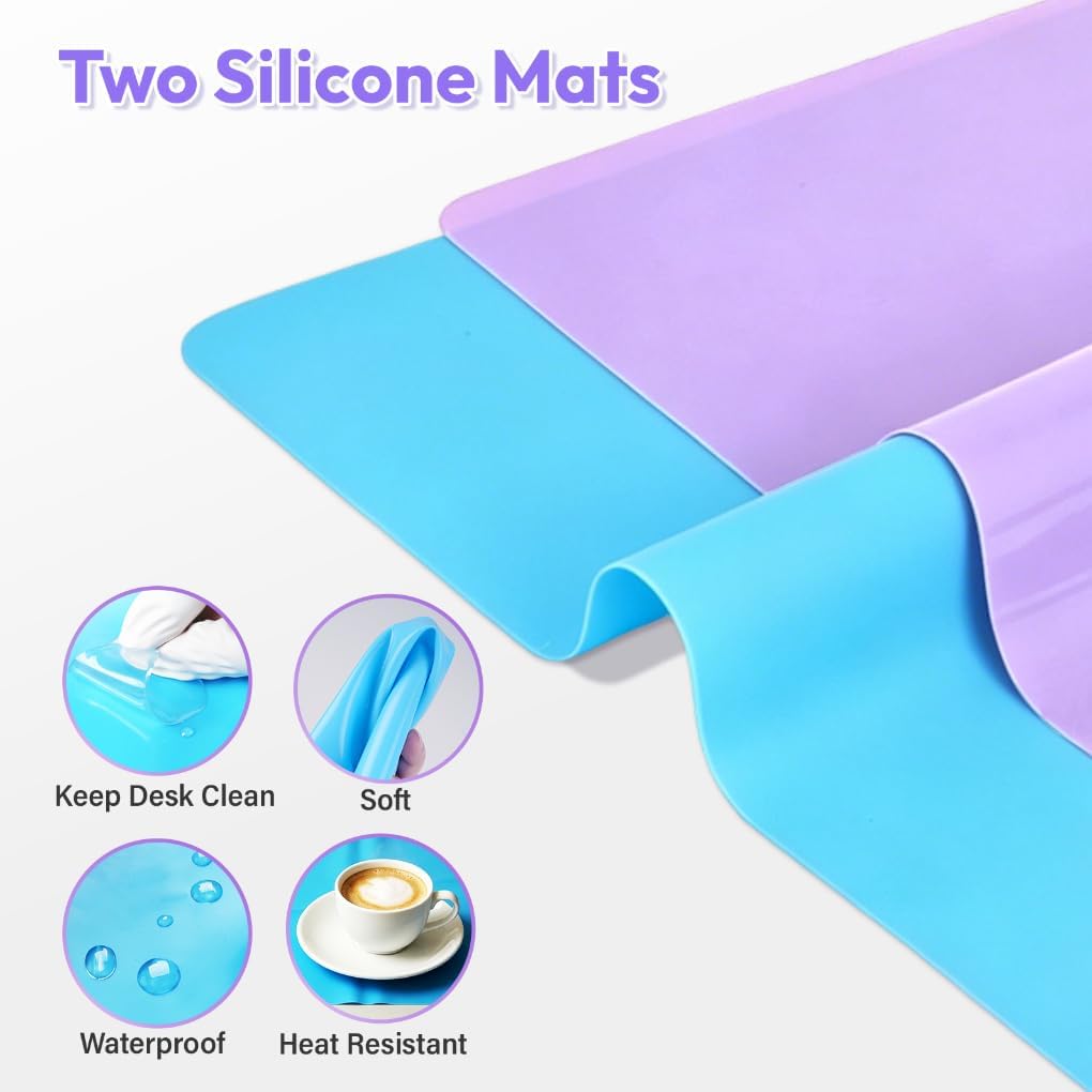 Silicone Measuring Cups Kit for Epoxy Resin 250&100ml Mixing Cups