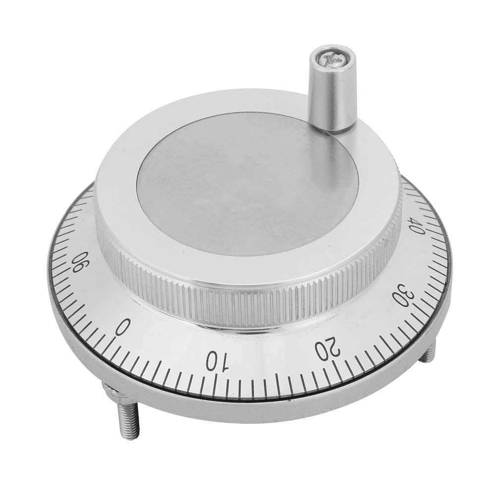 Garosa 6 Terminal Manual Pulse Encoder 100PPR 5V Electronic Hand Wheel Manual Pulse Encoder Rotary Knob Encoder for CNC Mill Router Control System 80mm
