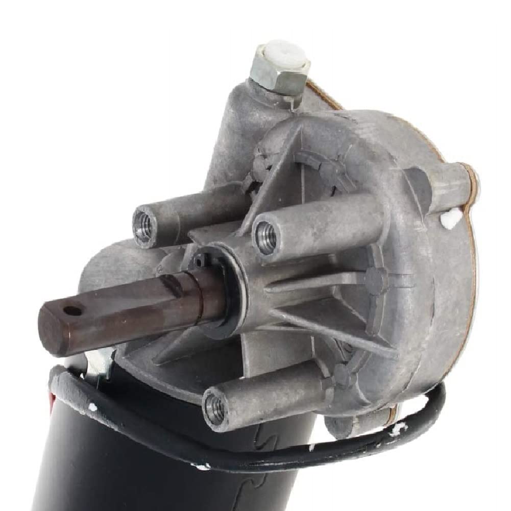 Fielect DC 12V 40RPM Reversible Worm Geared Motor High Torque Electric Gear Motor Turbine Worm Gear Box Reduction Motor, Right Shaft GW7085