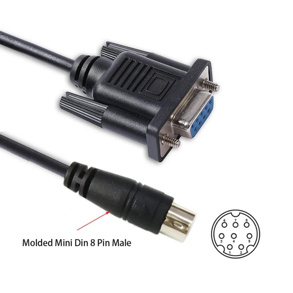Compatible with Delta DVP Series PLC Programming Cable(1.8m/6ft)