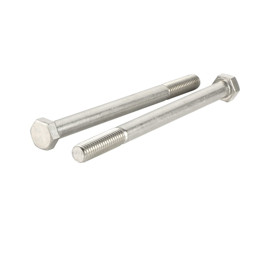 Mellewell 1/2-13 x 7 Hex Head Screw Bolt, Partially Threaded, Stainless Steel 18-8 (304), Plain Finish, Quantity 2