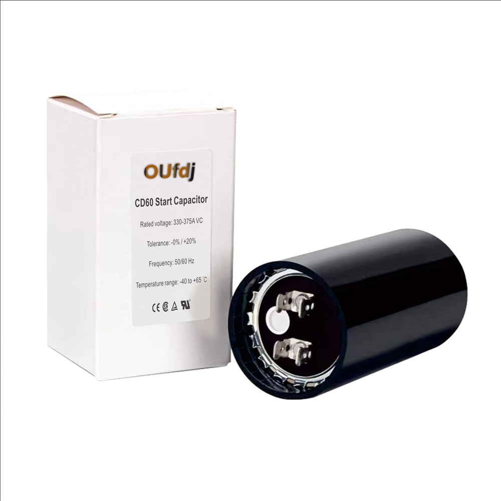 270-324 uf/MFD CD60 Round Start Capacitor ±20% 50/60 Hz 330-375 VAC Round Motor Well Pump Start Capacitor