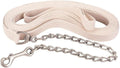 Weaver Leather Flat Cotton Lunge Line with Chain, White, 1-Inch x 27-Feet
