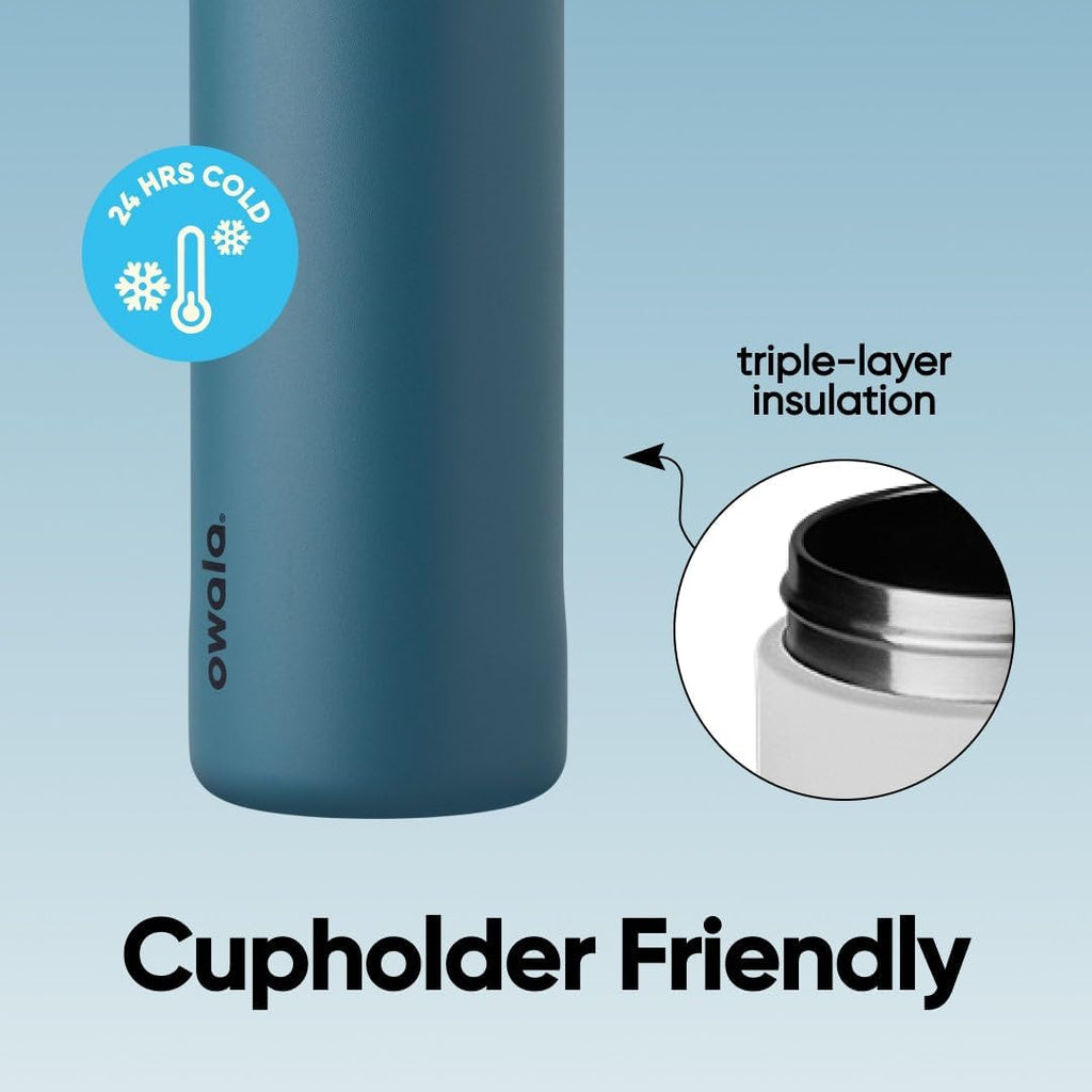 FreeSip Stainless Steel Water Bottle 24 oz Denim
